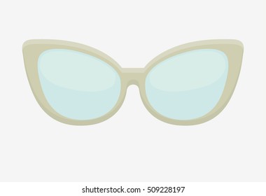 Glasses object icon. Fashion style accessory optical and lens theme. Isolated design. Vector illustration