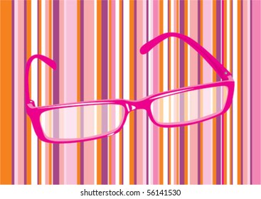 glasses on color strips