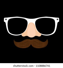 glasses on head. Vector Glasses. Glasses icon vector