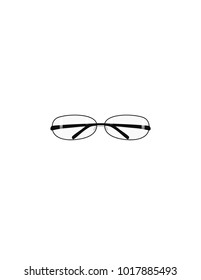 Glasses on white background