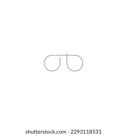 Glasses on a white background