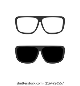 Glasses on a white background. Vector illustration
