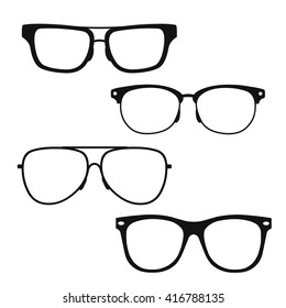 Glasses on white background. Vector illustration