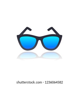 glasses on white, vector