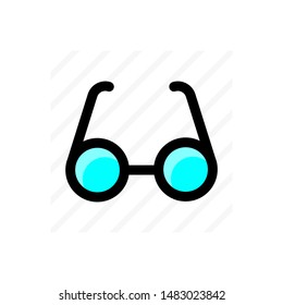 glasses, optic, specs, vector icon