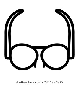Glasses with original frame line icon, ophtalmology concept, eyeglasses, spectacles vector sign on white background, outline style icon mobile concept web design. Vector graphics.