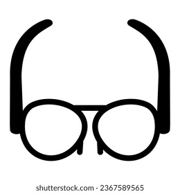 Glasses with original frame solid icon, ophtalmology concept, eyeglasses, spectacles vector sign on white background, glyph style icon for mobile concept and web design. Vector graphics