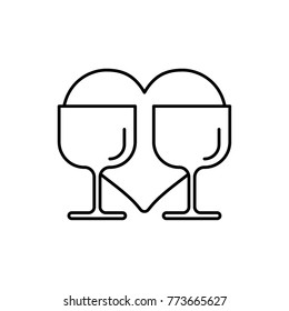 Glasses outline icon