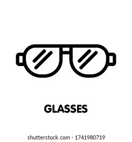 Glasses outline icon design illustration on white background eps.10