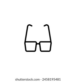 glasses outline icon and illustration