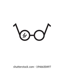 Glasses outline icon isolated on white background. Pictogram icon line symbol for website design, mobile application, ui. Vector illustration. Eps10 - Vector