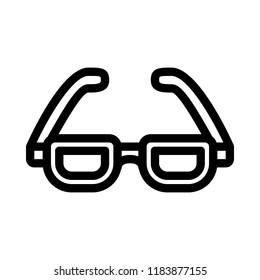 Glasses Outline Icon Vector