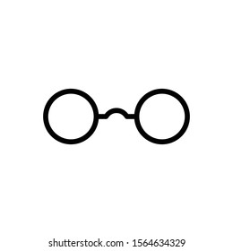glasses outline icon. vector illustration. Isolated on white background.