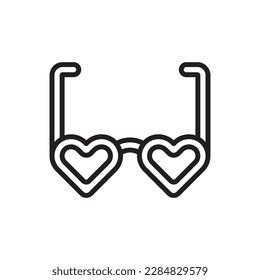 Glasses Outline Icon Vector Illustration