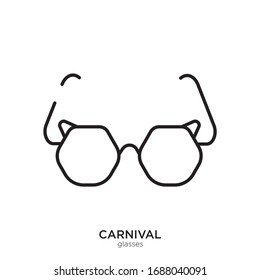 Glasses outline. Isolated glasses on white background.