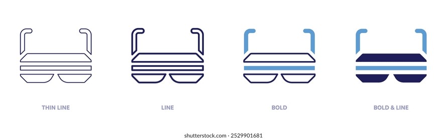 Glasses party icon in 4 different styles. Thin Line, Line, Bold, and Bold Line. Duotone style. Editable stroke.