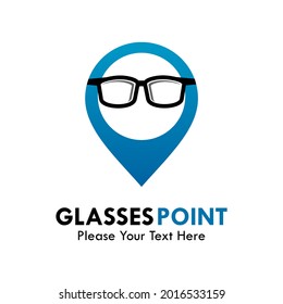 Glasses point logo template illustration