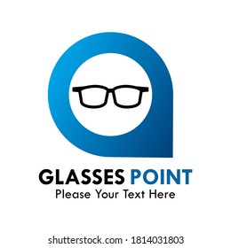 Glasses point symbol logo template illustration