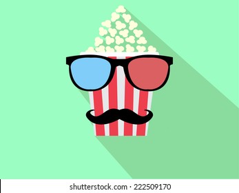 glasses and popcorn