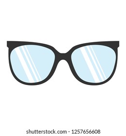 Glasses Realistic Icon Sign On White Background