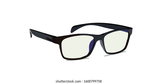 Glasses in realistic vector on a white background