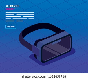 glasses of reality augmented technology vector illustration design