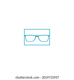 glasses and rectangle vector illustration