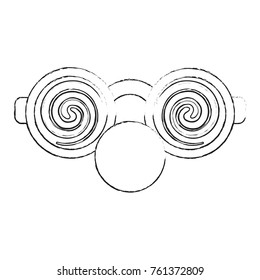 Glasses and red nose mask