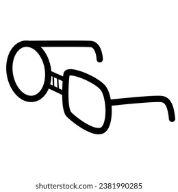 glasses round lenses and square lenses. a different design lenses