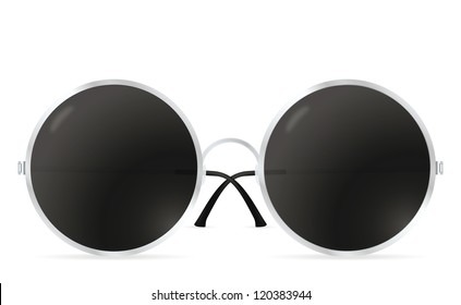 Glasses with round lenses. Vector illustration