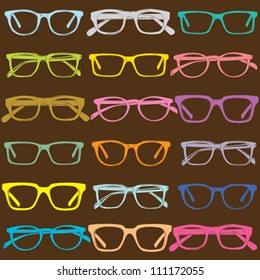 glasses seamless pattern