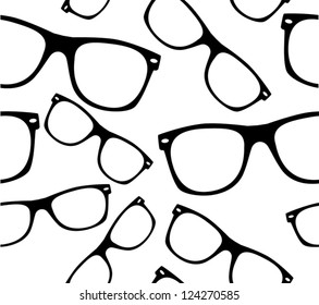 glasses Seamless pattern retro sunglasses. vector background