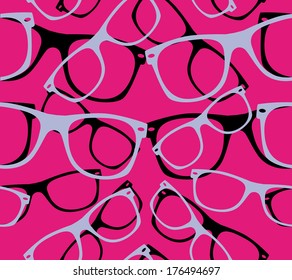 glasses seamless pattern retro sunglasses. vector abstract background 