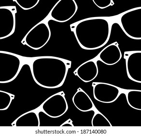 glasses seamless pattern vector background 