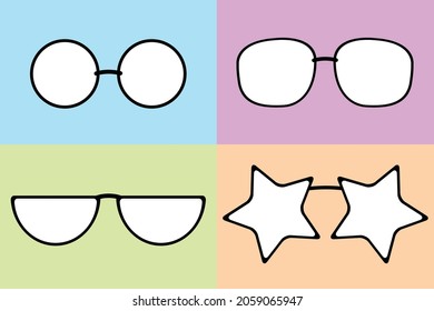 Glasses set design for illustration, element, brochure, flyer, promotion, banner