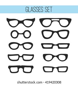 Glasses set for Happy Father's day greeting card. 