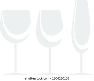 Glasses Set Icon. Flat Color Design. Vector Illustration.