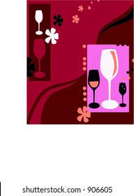 Glasses of shampagne - vector  (scale it with no loss of quality and change colors as you like!)