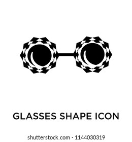 Glasses shape icon vector isolated on white background for your web and mobile app design, Glasses shape logo concept