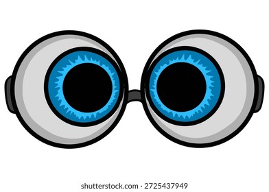 Glasses in the shape of a pair of cute eyeballs