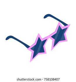 glasses in the shape of a star. isometric style
