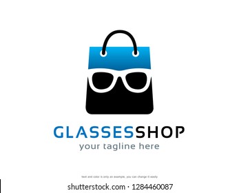 Glasses Shop Logo Template Design Vector, Emblem, Concept Design, Creative Symbol, Icon