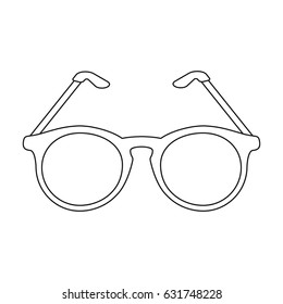 Glasses for sight.Old age single icon in outline style vector symbol stock illustration web.