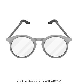 Glasses for sight.Old age single icon in monochrome style vector symbol stock illustration web.