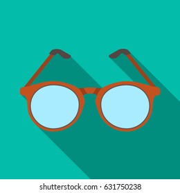 Glasses for sight.Old age single icon in flat style vector symbol stock illustration web.