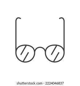 Glasses simple icon isolated on white