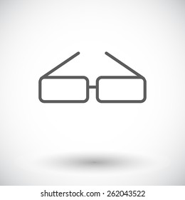Glasses. Single flat icon on white background. Vector illustration.