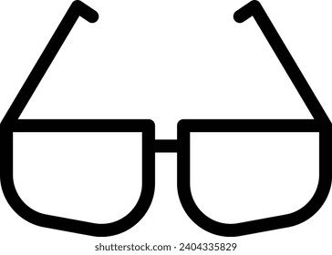 Glasses single vector line icon