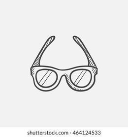 Icono de boceto de lentes para web, móvil e infografía. Icono aislado del vector dibujado a mano.