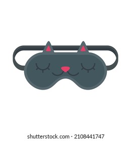 Glasses sleeping mask icon. Flat illustration of glasses sleeping mask vector icon isolated on white background